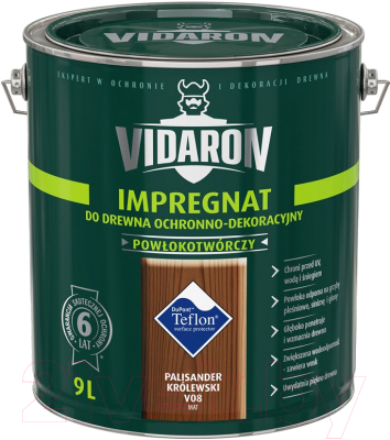 Защитно-декоративный состав Vidaron Impregnant V08 Королевский палисандр (9л )