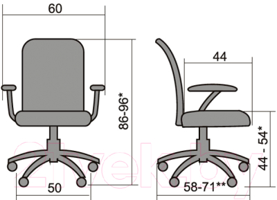 Кресло офисное Metta FP-8PL (черный)