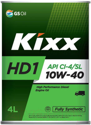 Моторное масло Kixx Fully Synthetic HD1 10W40 / L206144TE1 (4л)