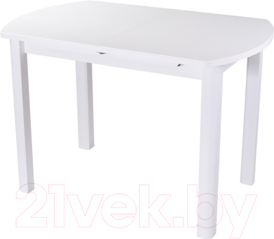 Обеденный стол Домотека Альфа ПО 04 (белый/белый)