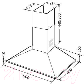 Вытяжка купольная Teka DBB 60 W (40460401)