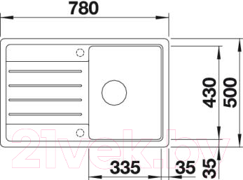 Мойка кухонная Blanco Legra 45 S / 522204