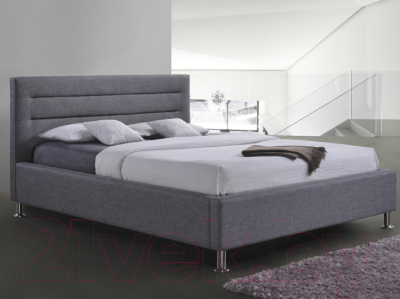 Двуспальная кровать Signal Liden 160x200 (серый)
