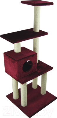 Комплекс для кошек UrbanCat K148-02-07 (бордовый)