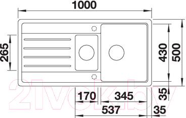 Мойка кухонная Blanco Legra 6 S / 522207