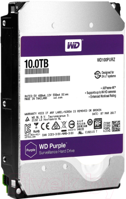 Жесткий диск Western Digital Purple 10TB (WD100PURZ)