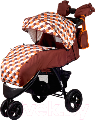 Детская прогулочная коляска Babyhit Voyage Air (коричневый/оранжевый)