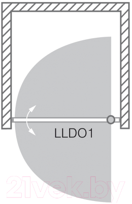 Душевая дверь Roltechnik Lega Line LLDO1/90 (хром/intimglass)