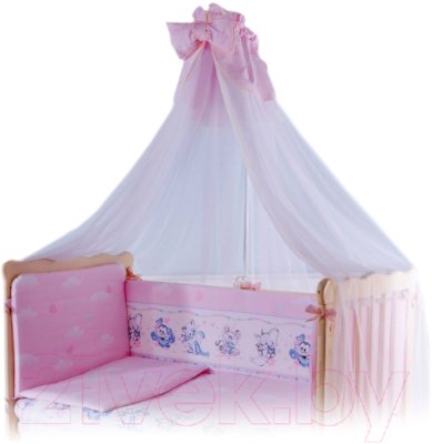 Балдахин на кроватку Баю-Бай Улыбка Б10-У1 (розовый)