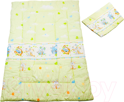 Комплект постельный для малышей Баю-Бай Улыбка К20-У3 (зеленый)