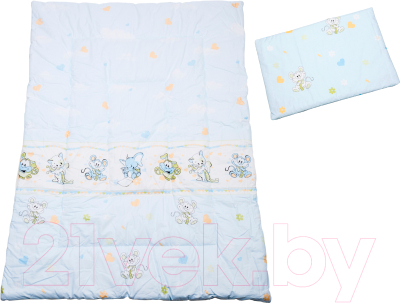 Комплект постельный для малышей Баю-Бай Улыбка К20-У4 (голубой)