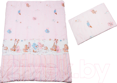 Комплект постельный для малышей Баю-Бай Забава / К20-З1 (розовый)