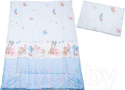 Комплект постельный для малышей Баю-Бай Забава / К20-З4 (голубой)