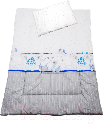 Комплект постельный для малышей Баю-Бай Дружба К20-Д4 (синий)