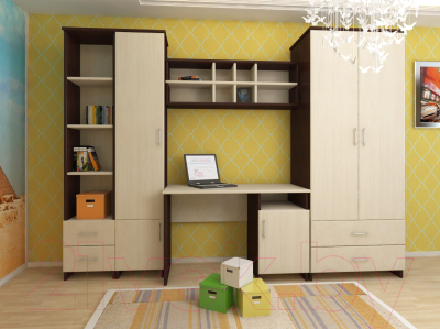 Комплект мебели для кабинета Нарус Студент (шимо светлый)