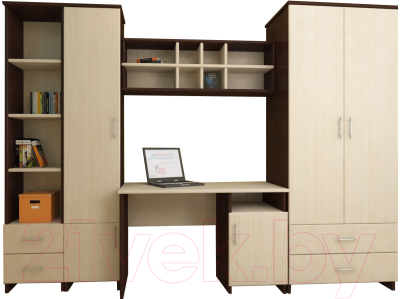 Комплект мебели для кабинета Нарус Студент (шимо светлый)