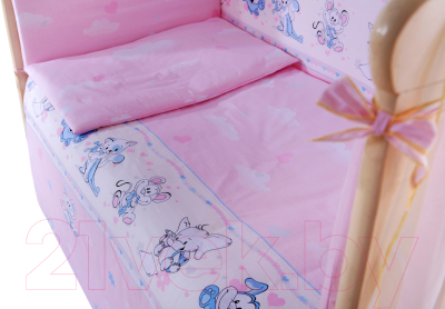 Комплект постельный для малышей Баю-Бай Улыбка К30-У1 (розовый)