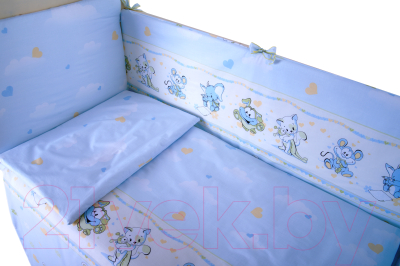 Комплект постельный для малышей Баю-Бай Улыбка К30-У4 (голубой)