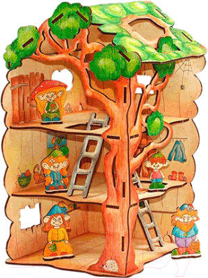 Кукольный домик Woody Дом-дерево для Лешиков / 00730