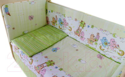 Комплект постельный для малышей Баю-Бай Забава / К40-З3 (зеленый)