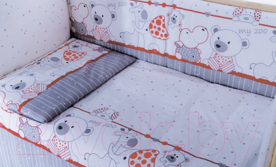 Комплект постельный для малышей Баю-Бай Дружба / К40-Д1 (красный)
