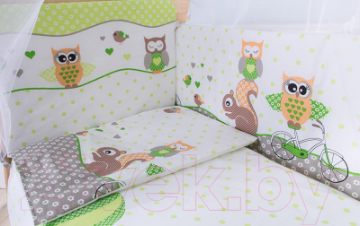 Комплект постельный для малышей Баю-Бай Раздолье / К40-Р3 (зеленый)