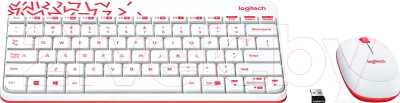 Клавиатура+мышь Logitech MK240 / 920-008212 (белый)