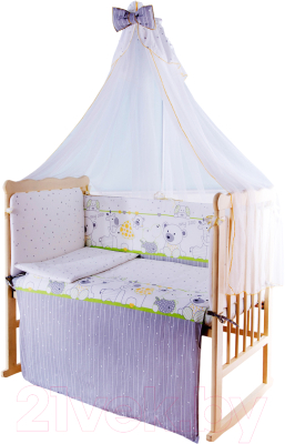 Комплект постельный для малышей Баю-Бай Дружба К90-Д3 (зеленый)