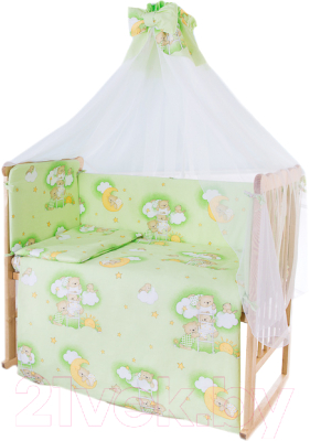 Комплект постельный для малышей Баю-Бай Нежность / К90-Н3 (зеленый)