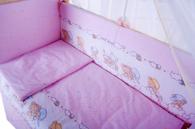 Комплект постельный для малышей Баю-Бай Мечта К120-М1 (розовый)