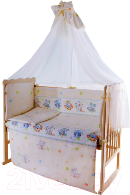Комплект постельный для малышей Баю-Бай Улыбка К120-У2 (бежевый)