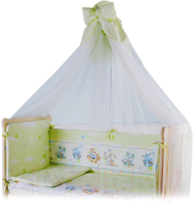 Комплект постельный для малышей Баю-Бай Улыбка К120-У3 (зеленый)