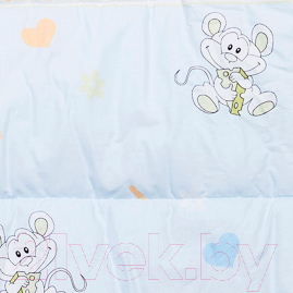 Подушка для малышей Баю-Бай Улыбка ПШ10-У4 (голубой) - вариации рисунка подушки