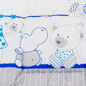 Подушка для малышей Баю-Бай Дружба ПШ11-Д4 (синий) - вариации рисунка подушки