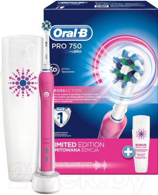 Электрическая зубная щетка Oral-B ProfCare 750 CrossAction Pink / D16.513.UX (80270586)