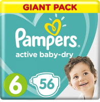 

Подгузники детские Pampers, Active Baby-Dry 6 Extra Large