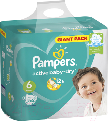 Подгузники детские Pampers Active Baby-Dry 6 Extra Large (56шт)