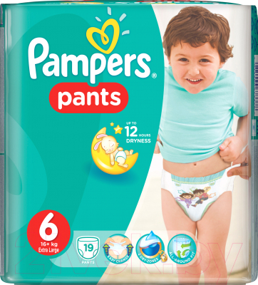 Подгузники-трусики детские Pampers Pants 6 Extra Large (19шт)