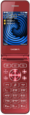 Мобильный телефон Texet TM-400 (гранатовый)
