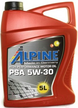 Моторное масло ALPINE PSA 5W30 / 0101382 (5л)