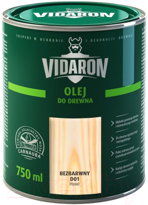 Масло для древесины Vidaron D01 Бесцветное (0.75л)