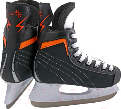 Коньки хоккейные Sundays PW-206G (38, черный/оранжевый)