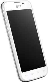 Смартфон LG E455 Optimus L5 II Dual White-Silver - под наклоном