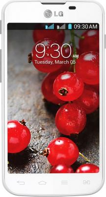 Смартфон LG E455 Optimus L5 II Dual White-Silver - вид спереди