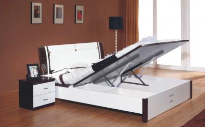 Двуспальная кровать Королевство сна Paola-006 150x200 (белый глянец/венге) - общий вид
