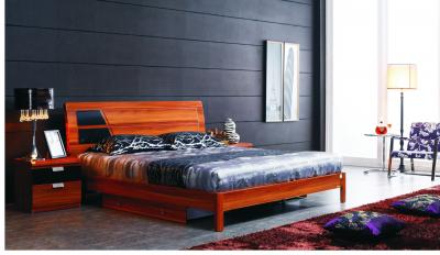 Двуспальная кровать Королевство сна Gabriella-003 160x200 (коричнево-черная, с основанием) - общий вид