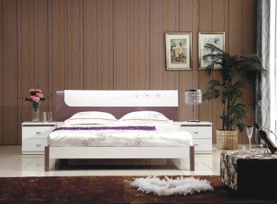 Двуспальная кровать Королевство сна Bellezza-001 160x200 сиреневая с белым (с подъемным механизмом) - в интерьере