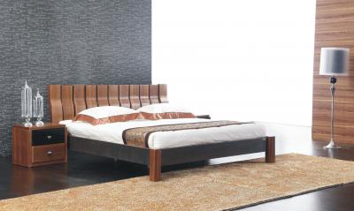 Двуспальная кровать Королевство сна Moderno-002 180x200 (коричневый/черный) - в интерьере