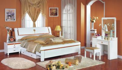 Двуспальная кровать Королевство сна Bianchi-808 160x200 (белая с золотом) - в интерьере
