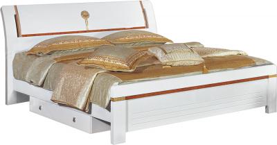 Двуспальная кровать Королевство сна Bianchi-808 180x200 (белая с золотом) - общий вид